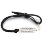 Engraved Inspire Leather Bracelet