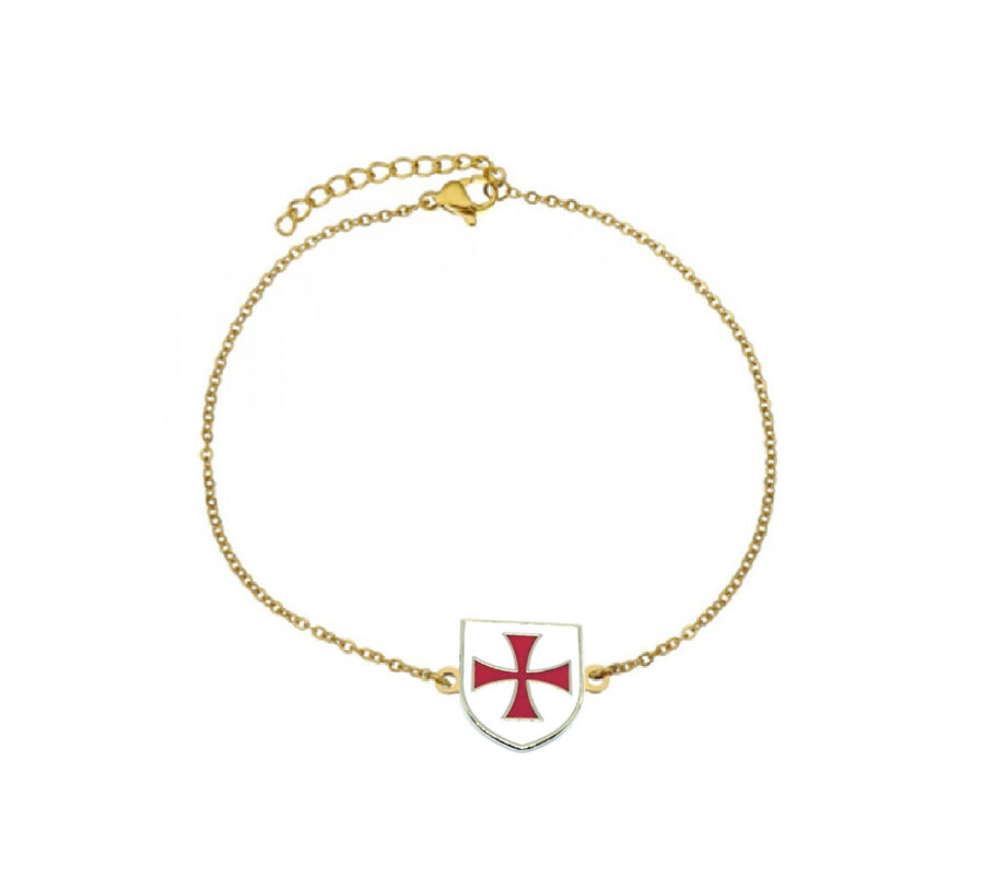 Enamel Cross Chain Bracelet