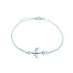 Silver plated Airplane Charm Chain Bracelet