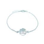 Thank you raising word Charm Chain Bracelet