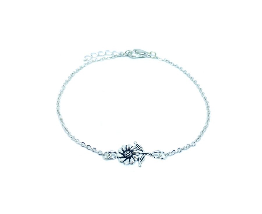 Sun Flower Charm Charm Chain Bracelet