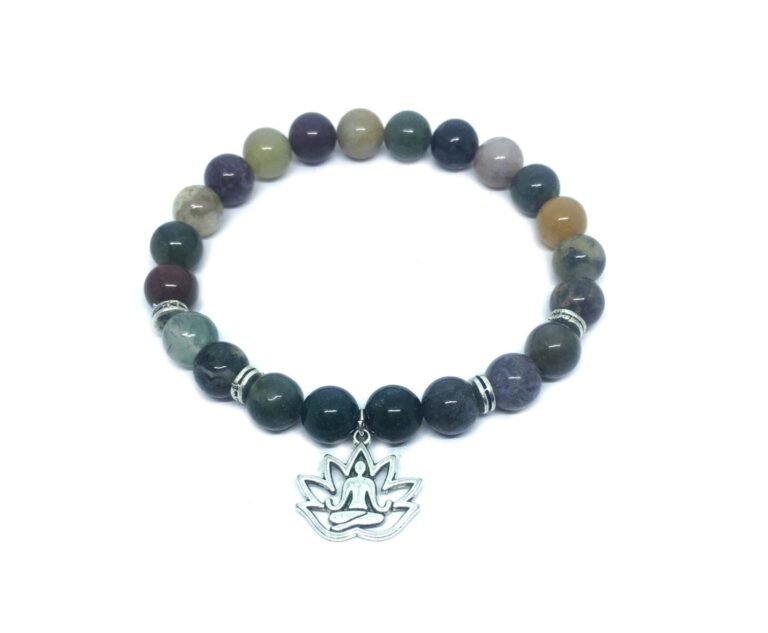 Agate Yoga Charm Bracelet