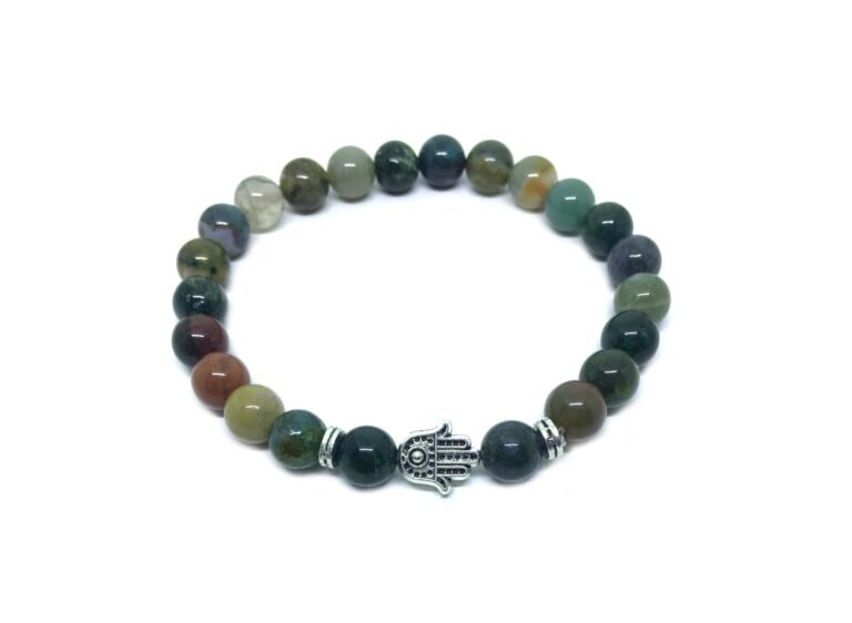 Agate Hamsa Bracelet