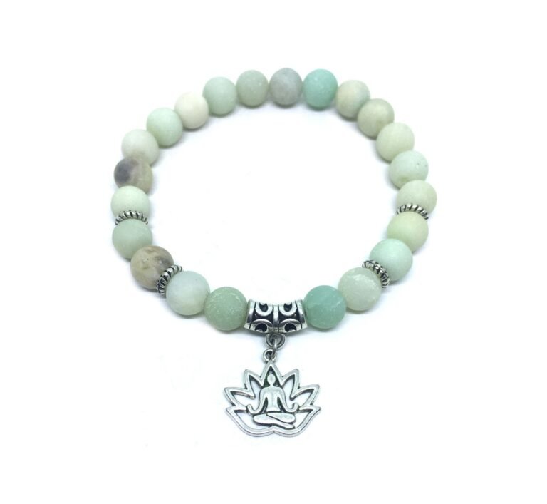 Amazonite Yoga Charm Bracelet