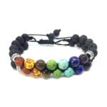 7 Chakra Lava Stone Bracelet