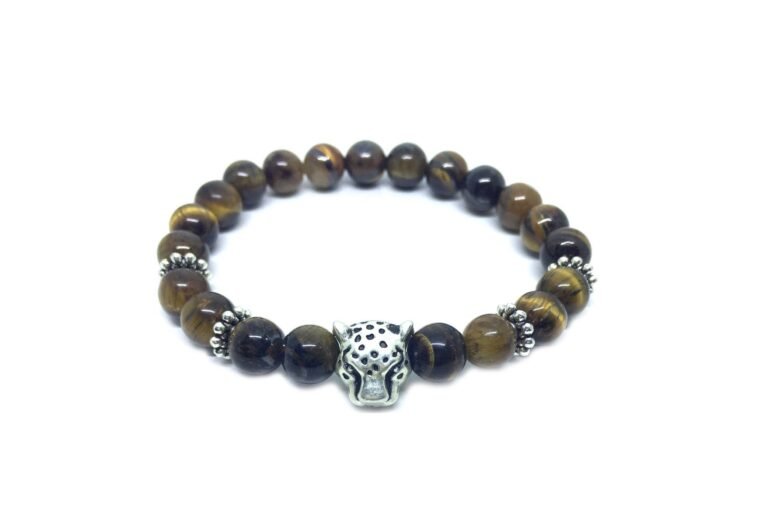 Tiger Eye Bead Leopard Bracelet