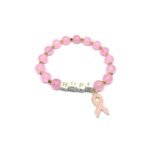 Natural Rose Quartz Bead HOPE Awareness Bracelet