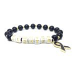 Black Bead FIGHTER Awareness Bracelet