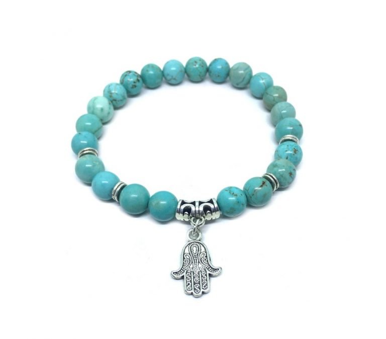 Turquoise Hamsa Hand Bracelet