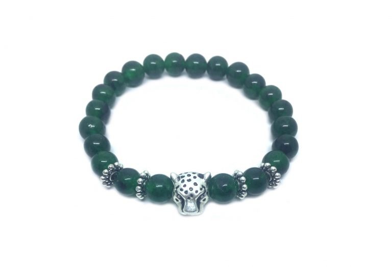 Jade Bead Leopard Bracelet