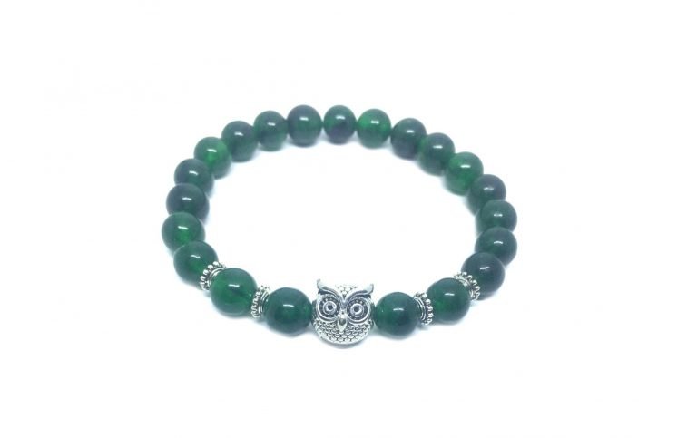 Jade Owl Bracelet