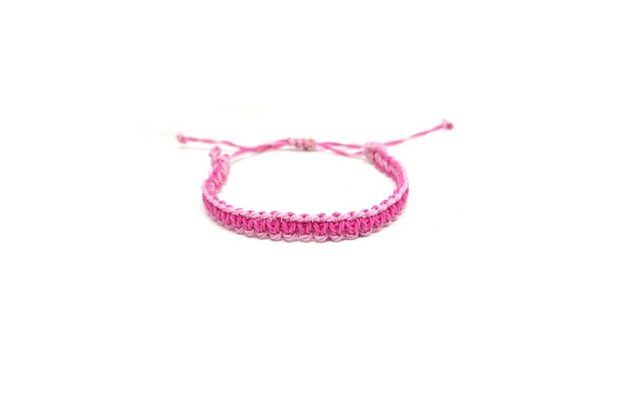 Pink Wax String Braided Waterproof Bracelet