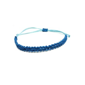 Braided Blue Wax String Waterproof Bracelet