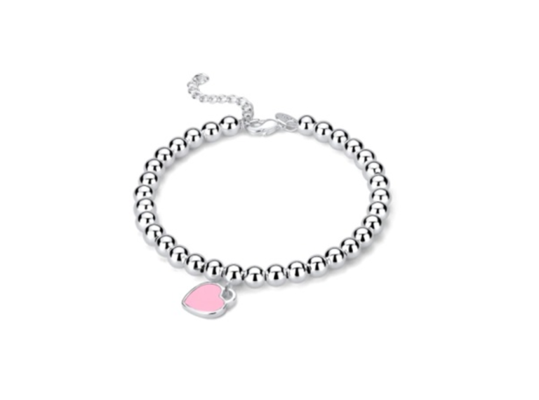 Silver Bracelet With Heart Charm