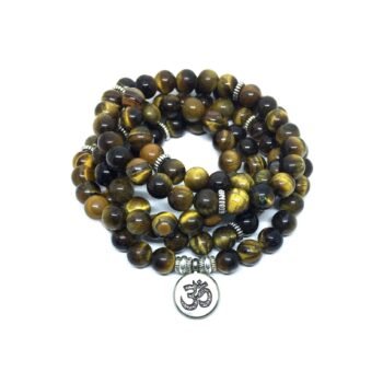 Yoga Tiger Eye Stone Mala Bracelet