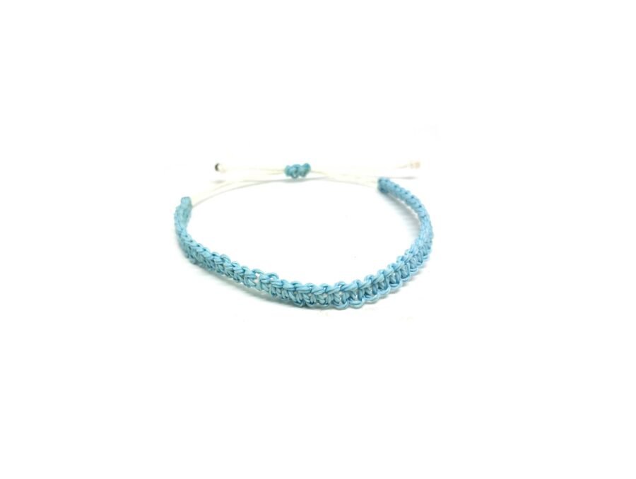 Blue Braided String Bracelet