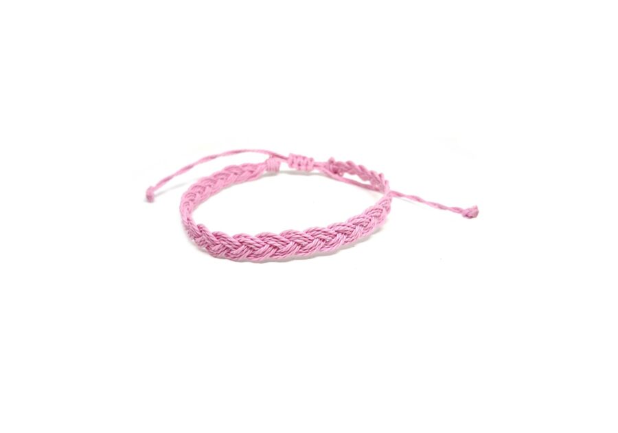 Pink Adjustable Braided String Knot Friendship Bracelet