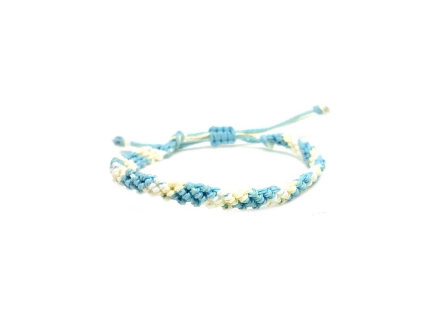 Blue Adjustable Handmade Braided String Bracelet