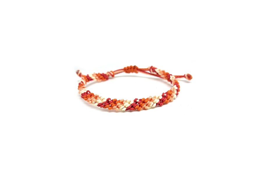 Red Adjustable Handmade Braided String Bracelet