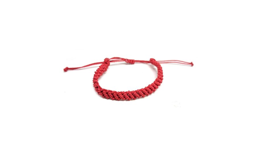 Cute Red Handmade Multithread Knot Braided Bracelet