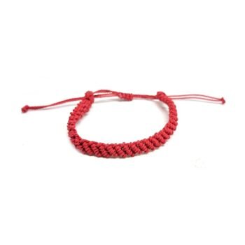 Cute Red Handmade Multithread Knot Braided Bracelet