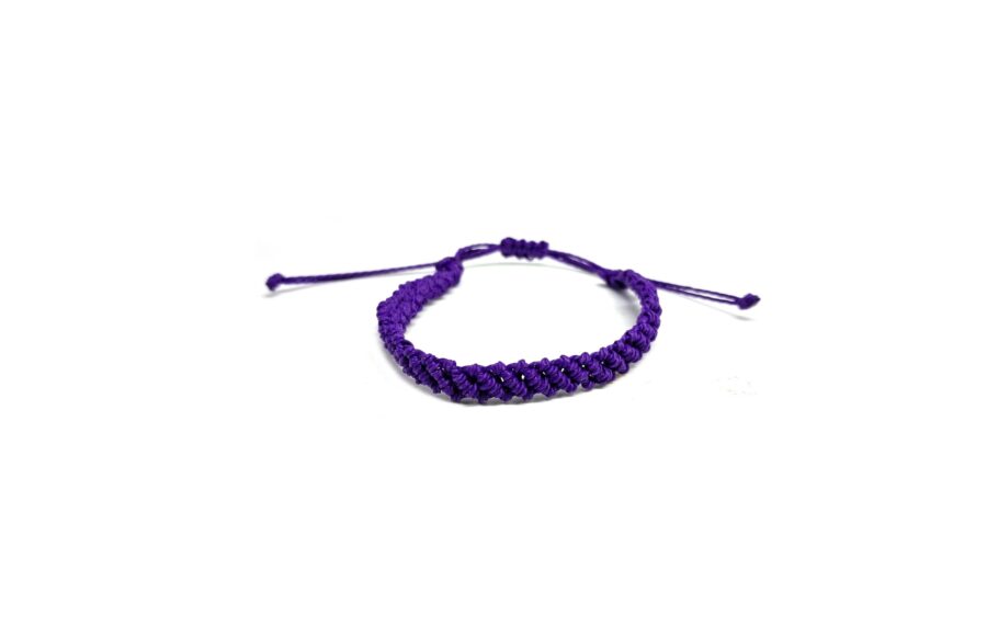 Purple Waxed String Waterproof Braided Friendship Bracelet