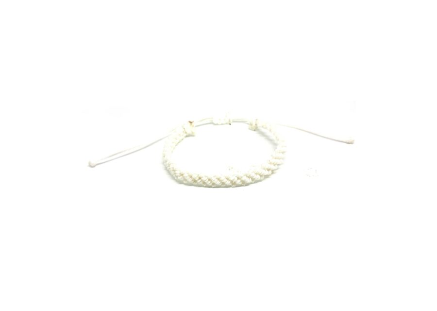 White Waxed String Waterproof Braided Friendship Bracelet