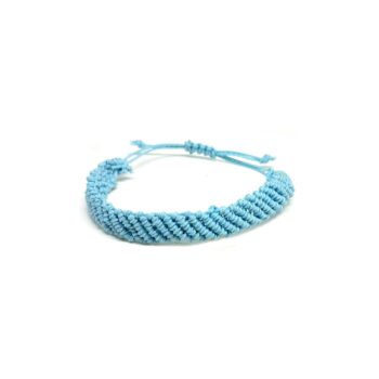 Sky Blue Wax String Braided Friendship Bracelet