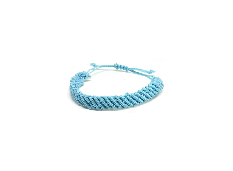 Sky Blue Wax String Braided Friendship Bracelet