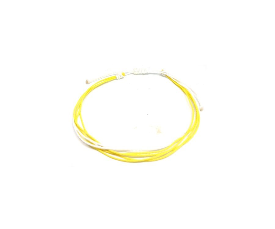 Yellow 7 String Friendship Bracelet