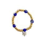 Evil Eye Protection Bracelet with Shamrock charm