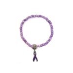 Purple Bead Awareness Bracelet