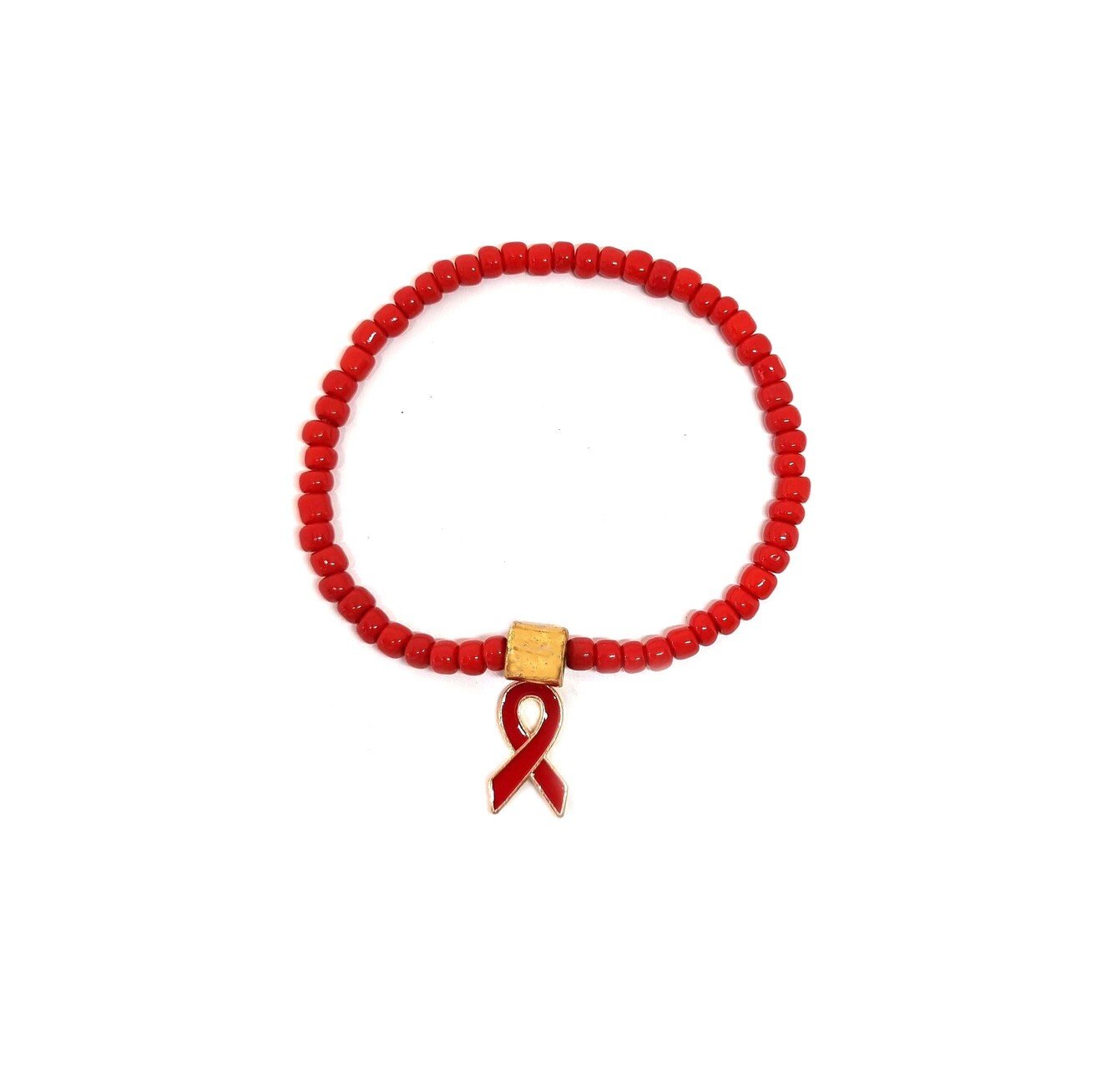 Red Bead Awareness Bracelet