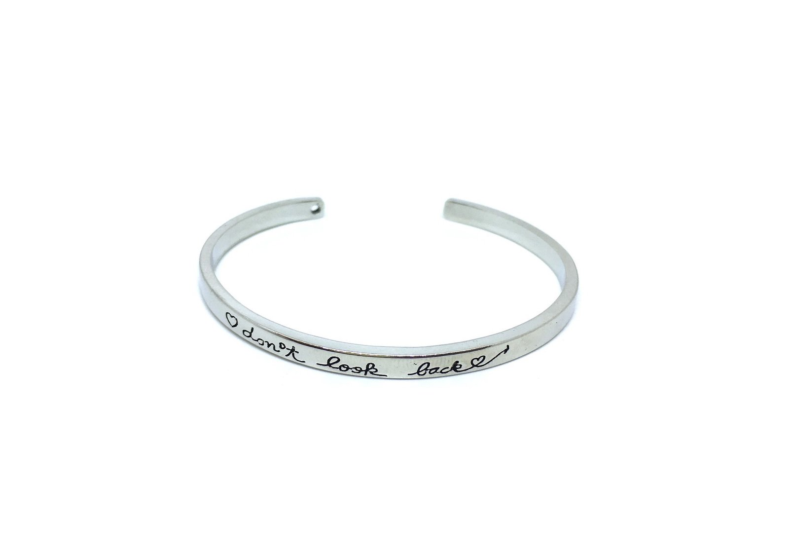 Don't Look Back' Inspirational Cuff Bracelet