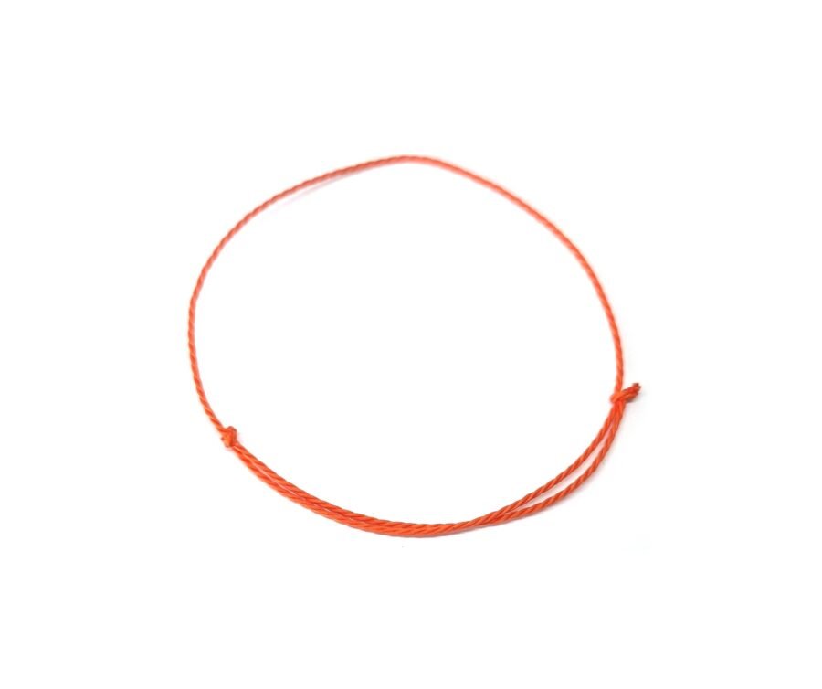 Handmade Orange String Surfer Bracelet