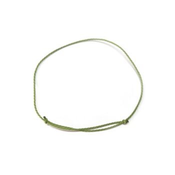 Adjustable green String Bracelet