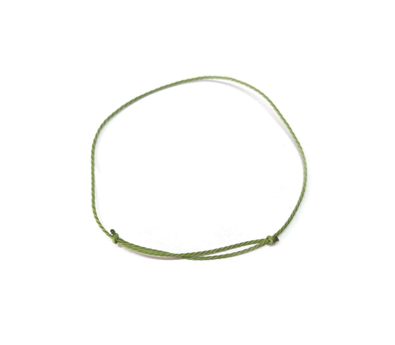 Adjustable green String Bracelet