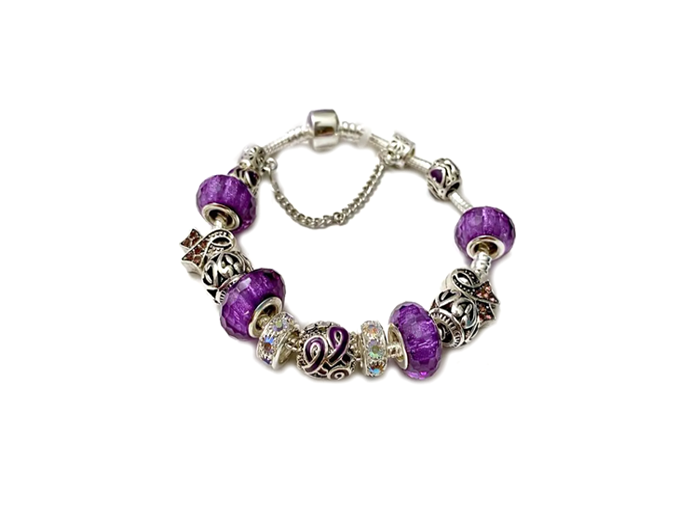 Epilepsy Awareness European Charm Bracelet