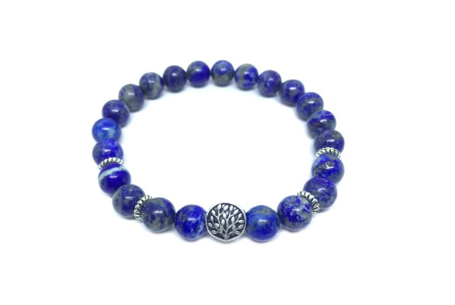 Tree Of Life Lapis Lazuli Beaded Bracelet