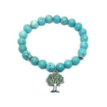 Tree of Life Blue Turquoise Bracelet