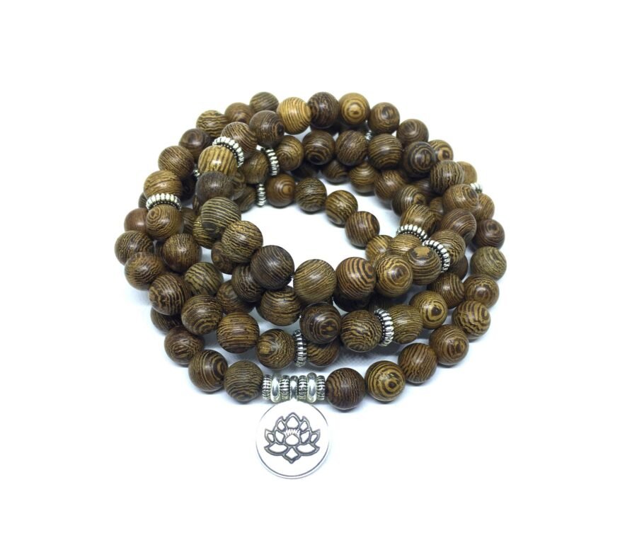 Wooden 108 Prayer Bead Mala Bracelet