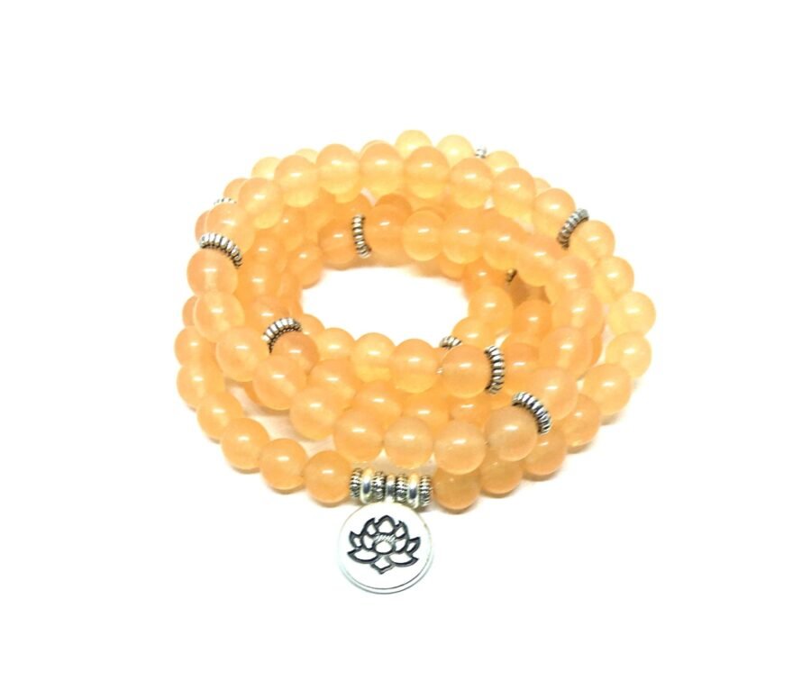 Citrine Stone Men's Mala Bracelet