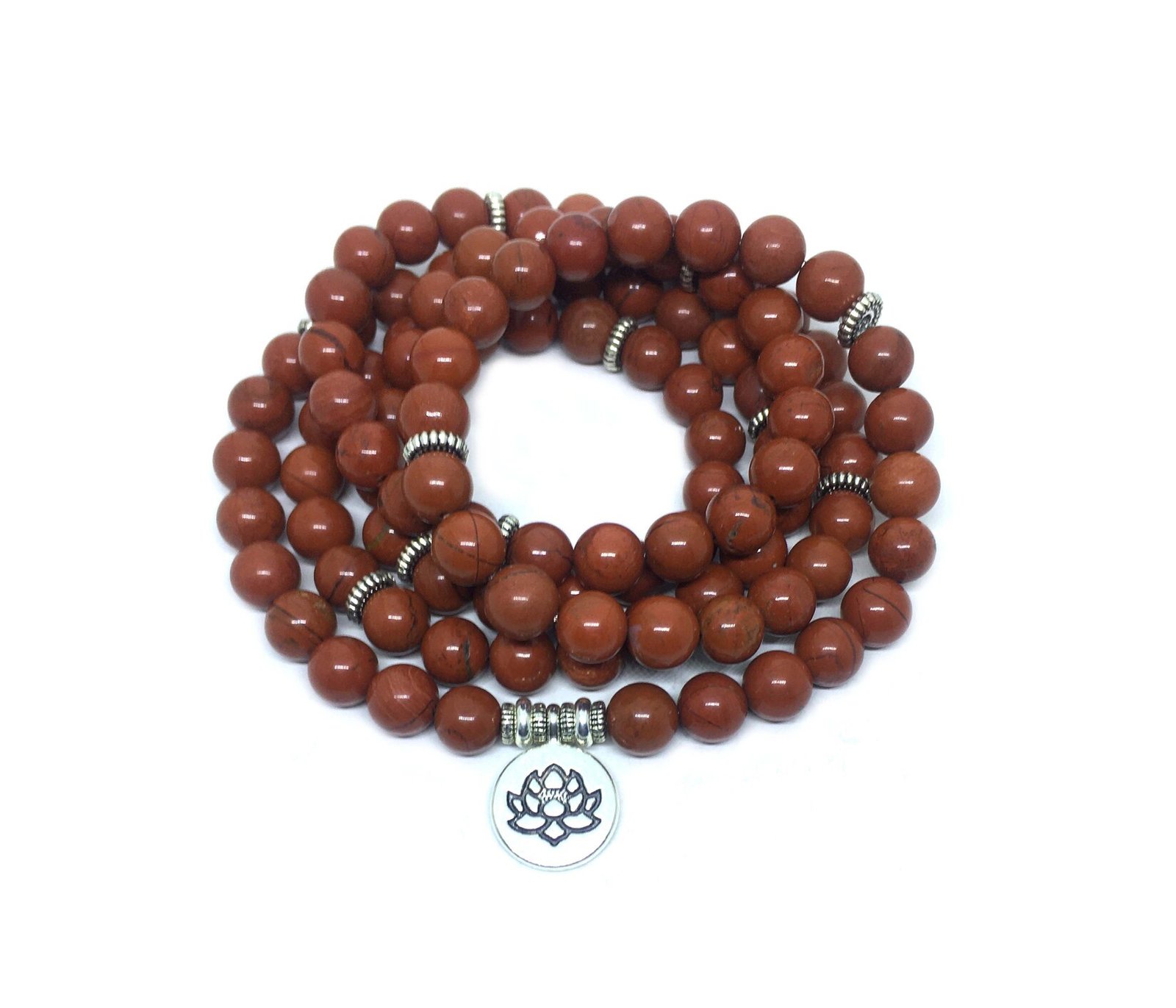 Mens Mala Jasper Bead Bracelet