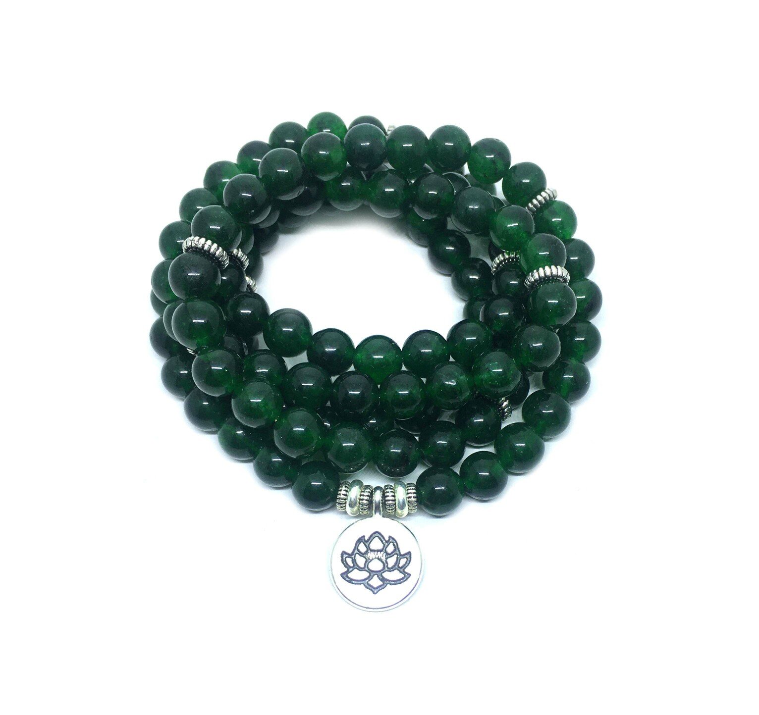 Mens Mala Jed Bead Bracelet