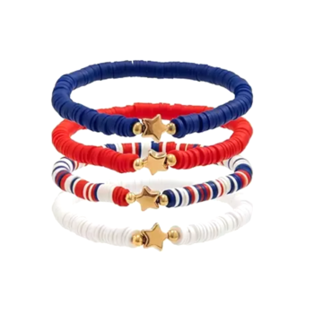 Star Patriotic Heishi Bracelet