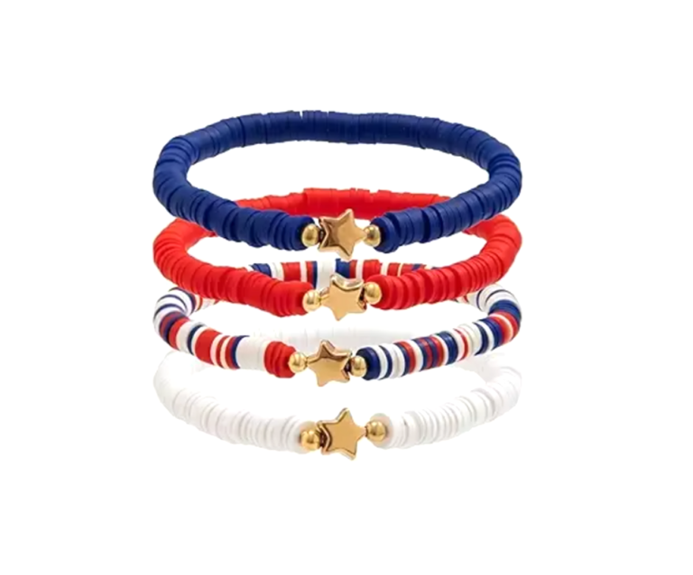 Star Patriotic Heishi Bracelet