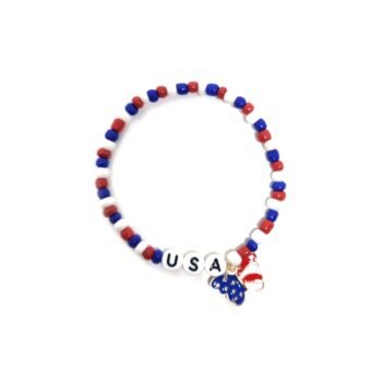 The USA Patriotic Beaded Bracelet