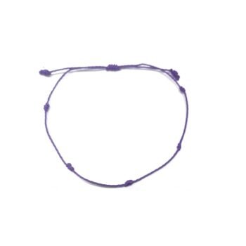 5 Knots Purple String Protection Bracelet