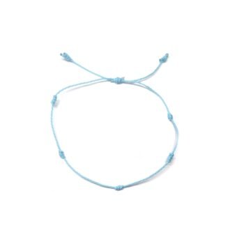 Sky blue String 5 Knots Good Luck Protection Bracelet