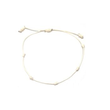 White String 5 Knots Good Luck Protection Bracelet